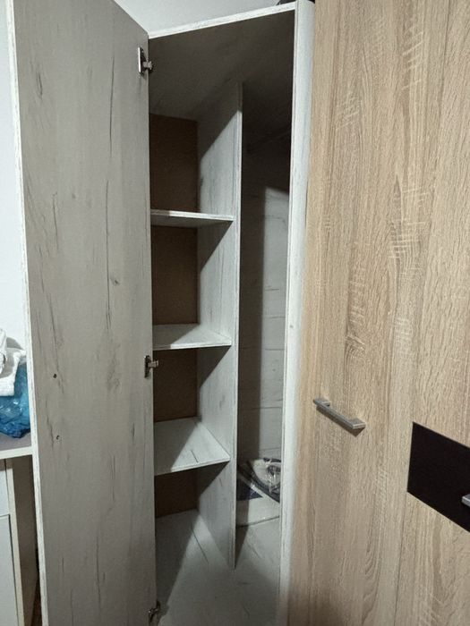 Dulap de colt ,culoare gri