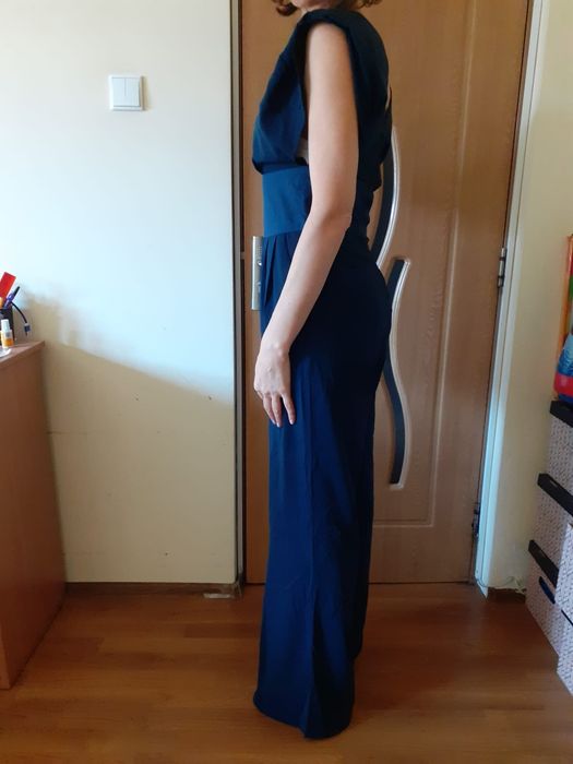 Salopeta albastră lungă, lejeră,material fin