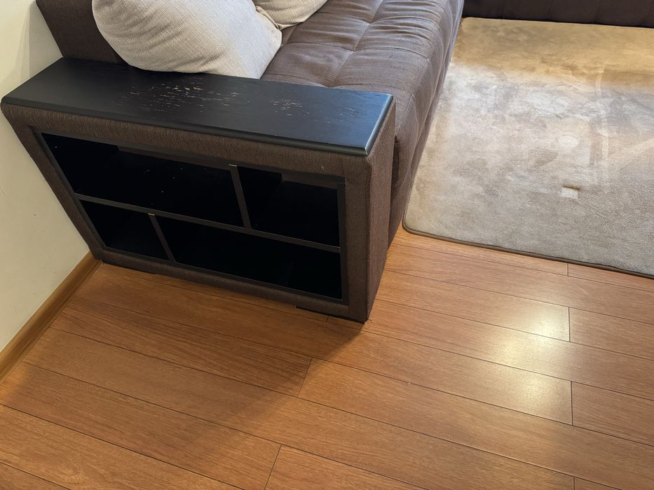 Кафяв диван 305х200х84