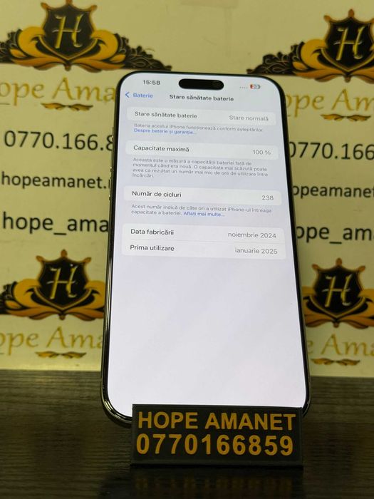 Hope Amanet P10/Iphone 16 Pro Max 256 GB