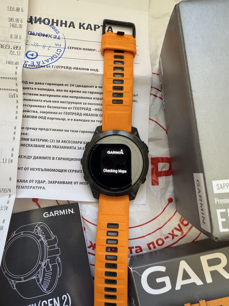 Като нов Garmin Epix Pro Sapphire/Titanium 47 mm