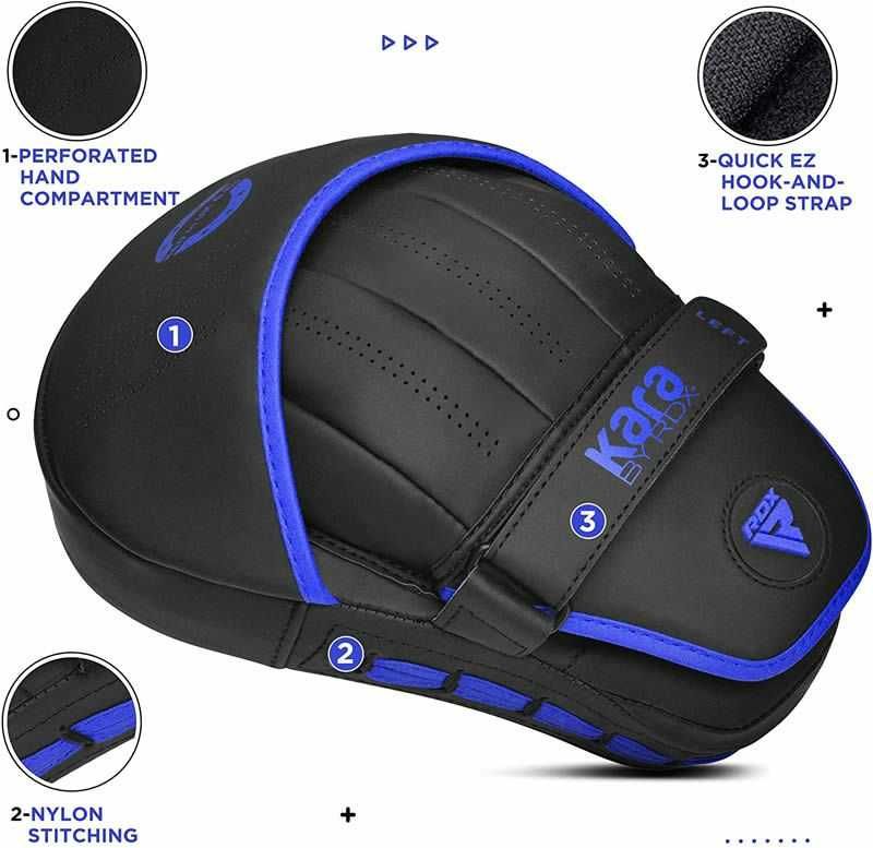 Лапи за Бокс RDX Kara Focus Pad Blue, Бокова Лапа, Бойни Спортове