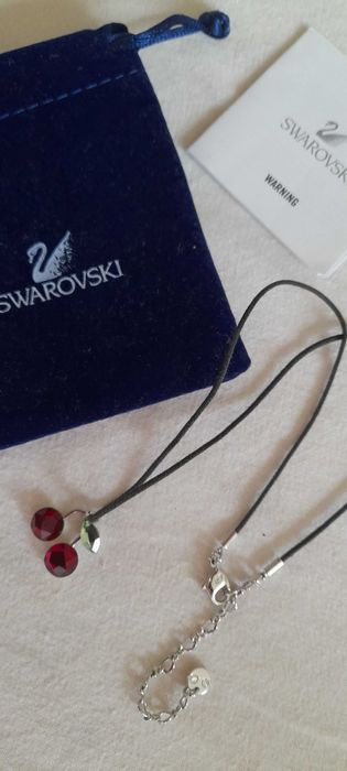 Colier Swarovski cu cirese sau mar  in cristal masiv