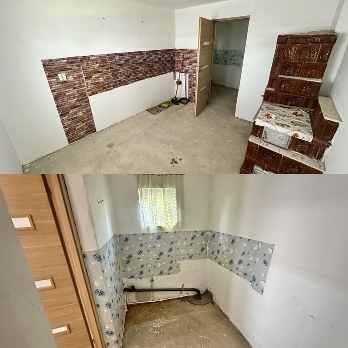 Casa cu teren la asfalt Comuna Merei plus utilitati