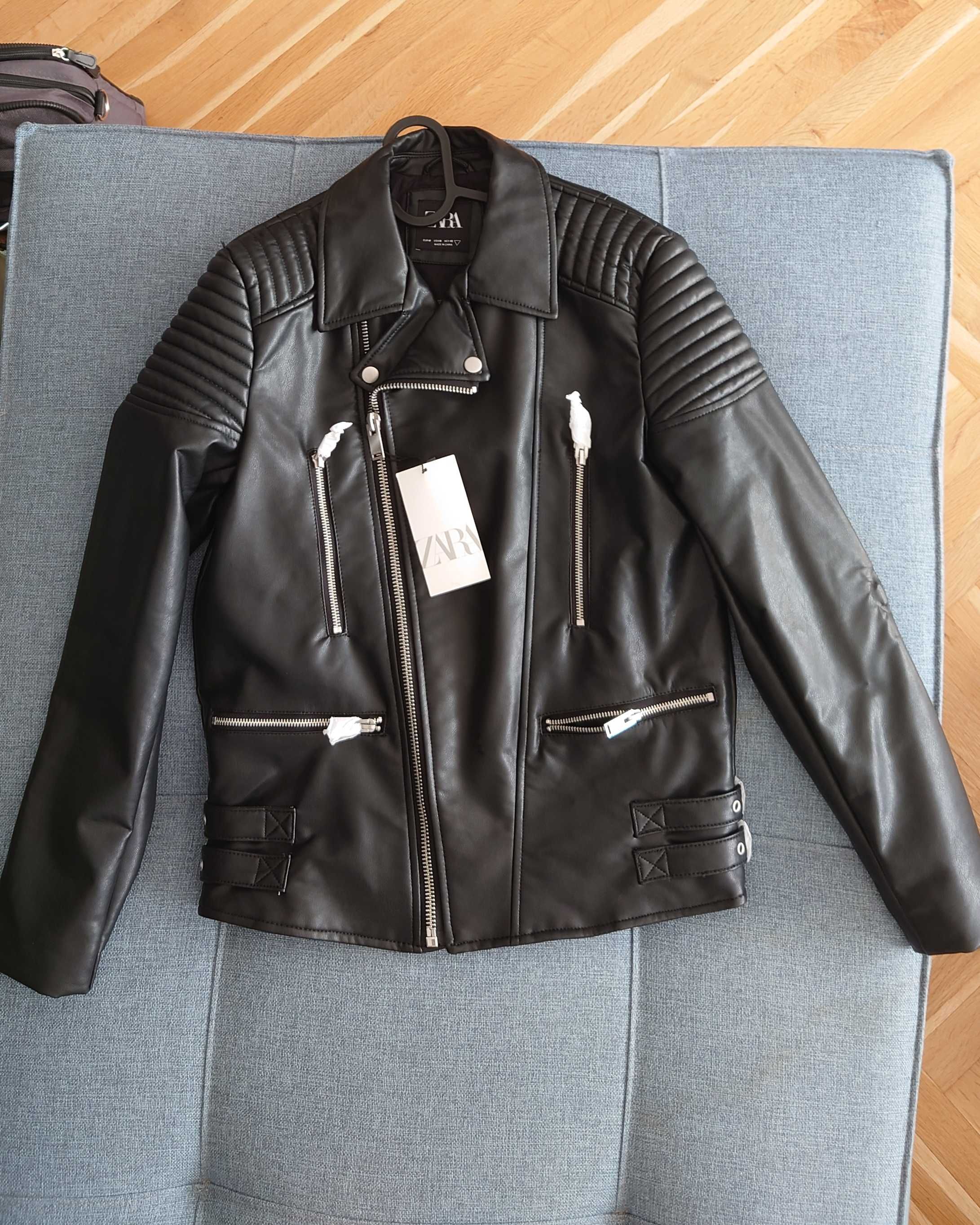 Чисто ново яке от изкуствена кожа Zara, размер М, но отговаря на S