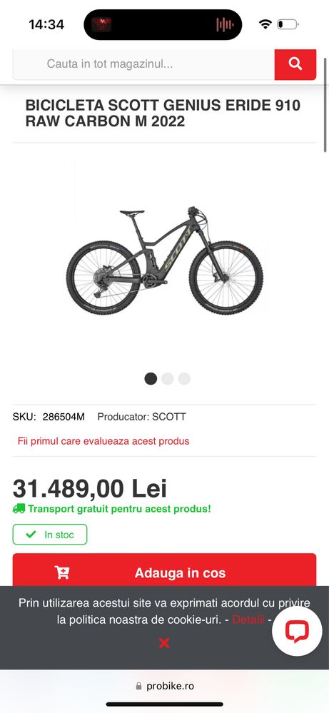 Bicicleta Electrica Carbon Full Suspension SCOTT Genius eRide 910