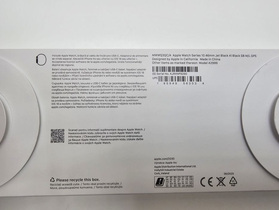 Apple watch 10 GPS black sport band