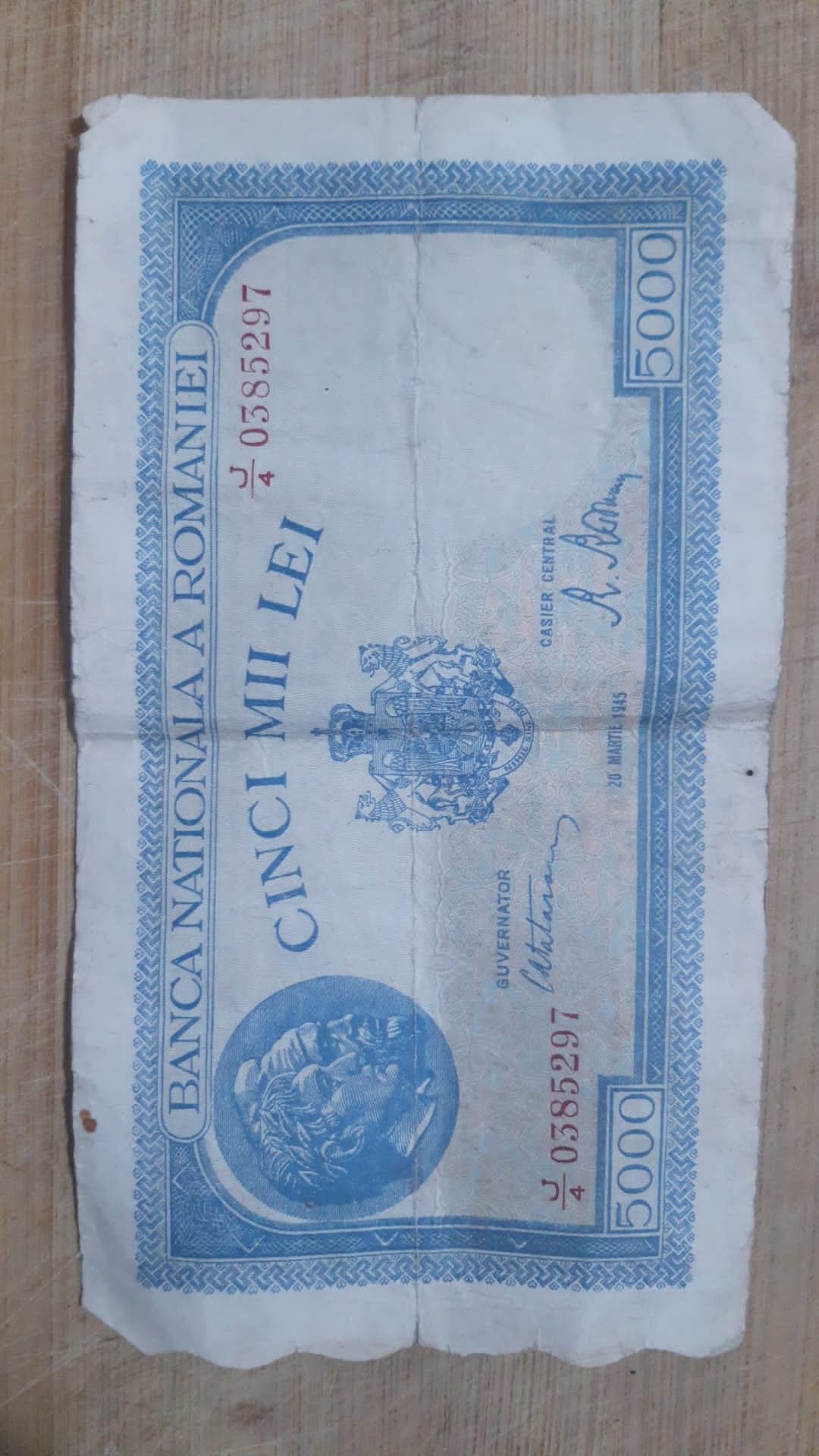 Vand Bancnota 5000 lei - 20 martie 1945