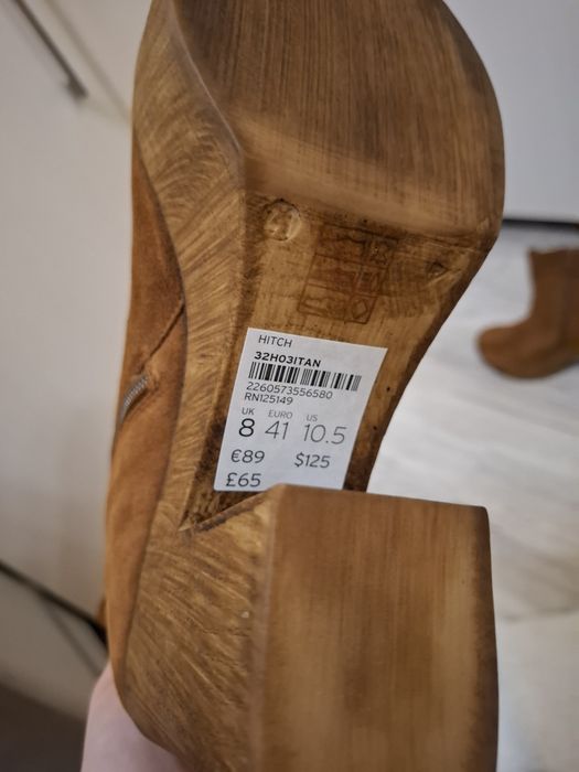 Botine piele întoarsă damă