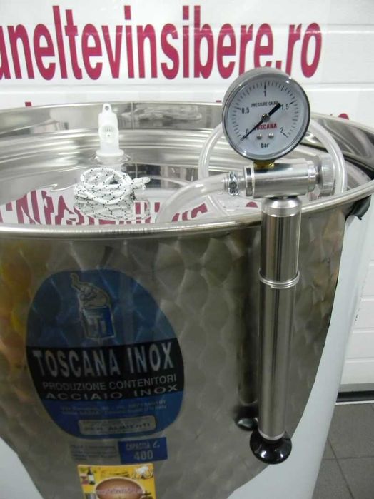 Butoi Toscana inox 300 ltr+capac flotant+pompa+robinet inox-Italia