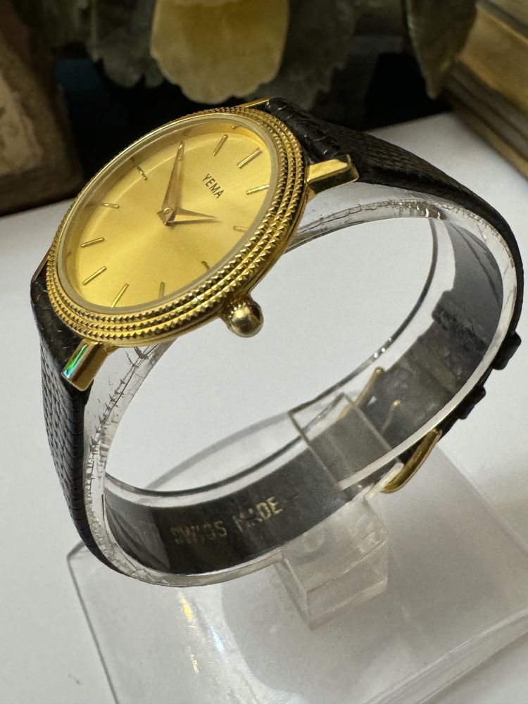 Ceas Yema France. Placat aur. Dama