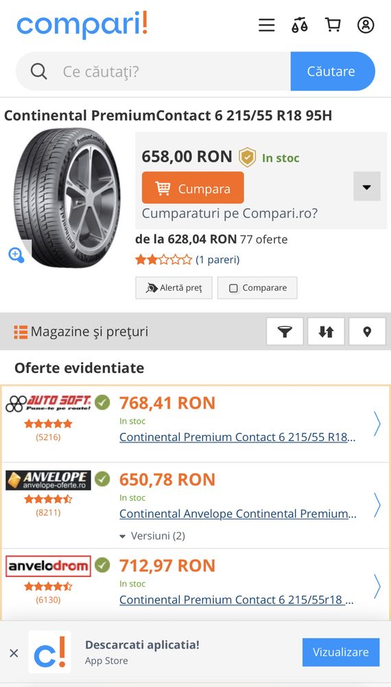 215/55R18 NOI Continental PremiumContact6 NOI Vara