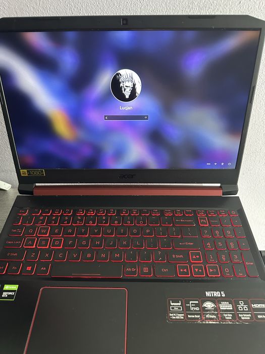 Acer Nitro 5 (i5 9th Gen - nVidia GeForce GTX 4gb - 16gb ram)