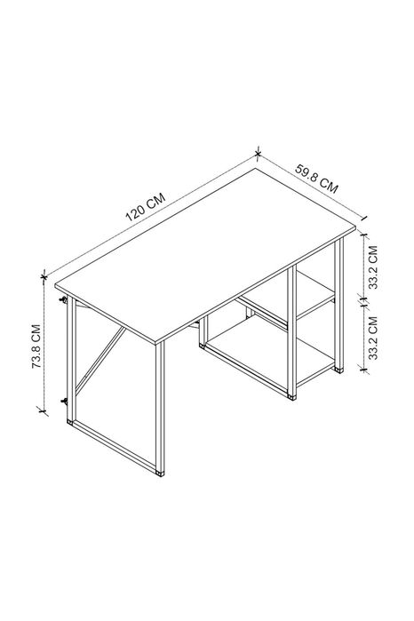 Birou metalic cu blat Antracit 120x60 si 2 polite