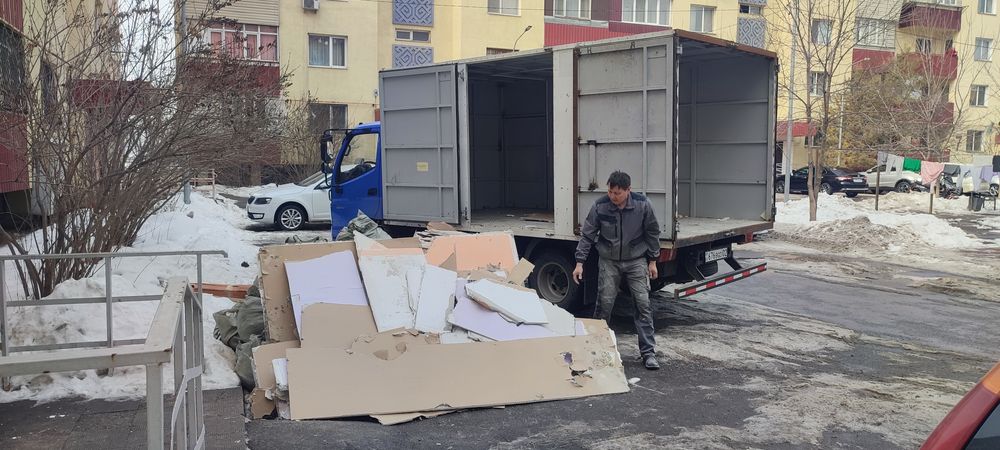 Вывоз строительных и бытовых мусора недорого Бортовой Газель Китаец