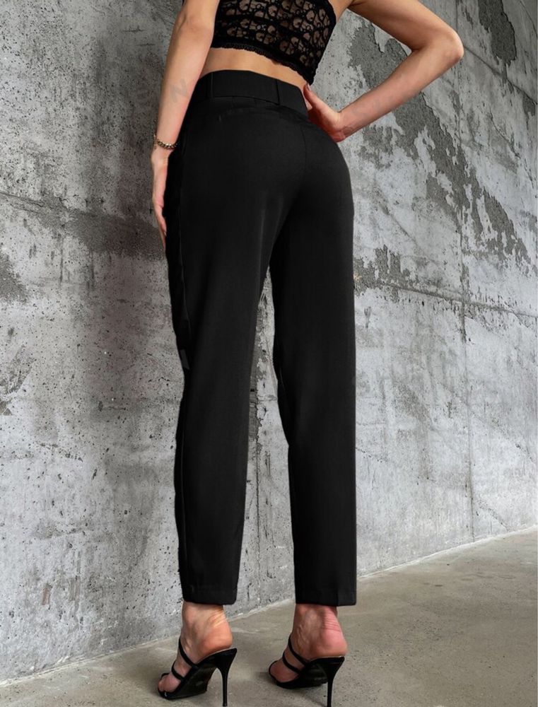 Pantaloni cu curea xs roz si negru