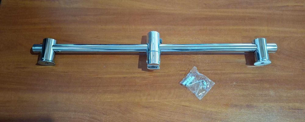 Bara de dus reglabila, 66 cm, otel inoxidabil, argintiu