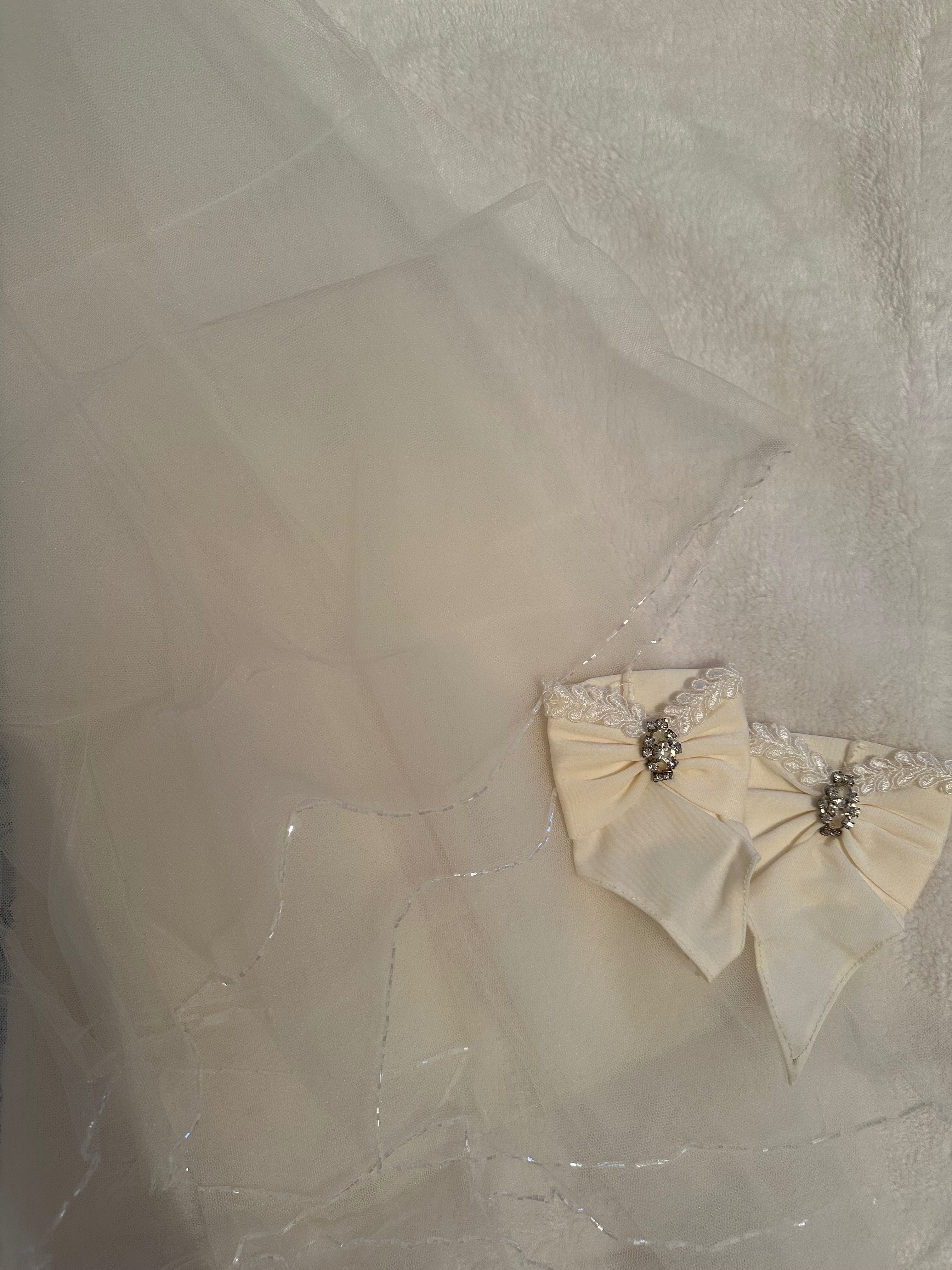 Накидка на свадебное платье, фата и перчатки