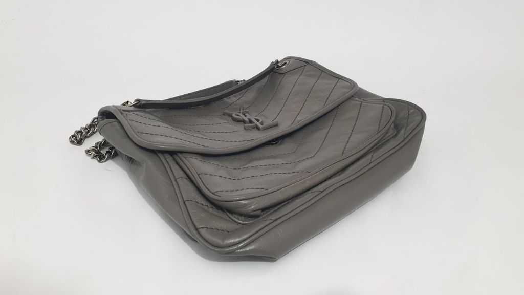 Geanta YSL Niki Baby In Crinkled Vintage Leather