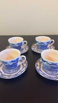 Комплект чаши за кафе/чай от английски порцелан