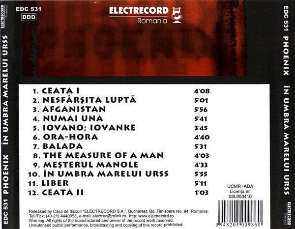 Albumul Phoenix –  În Umbra Marelui URSS