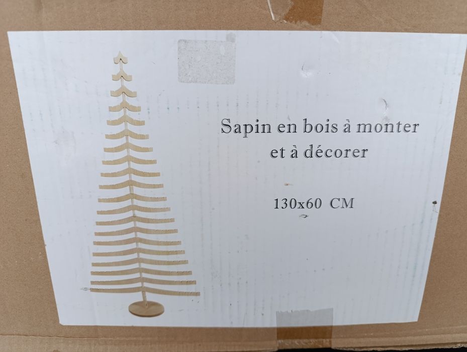 brad copac ornament iarna decor craciun din lemn 130 cm crealia