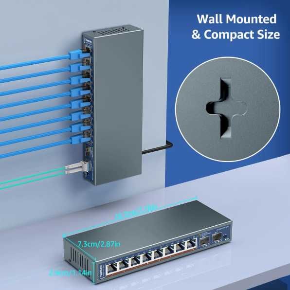 Switch Ethernet negestionat cu 10 porturi 2.5G