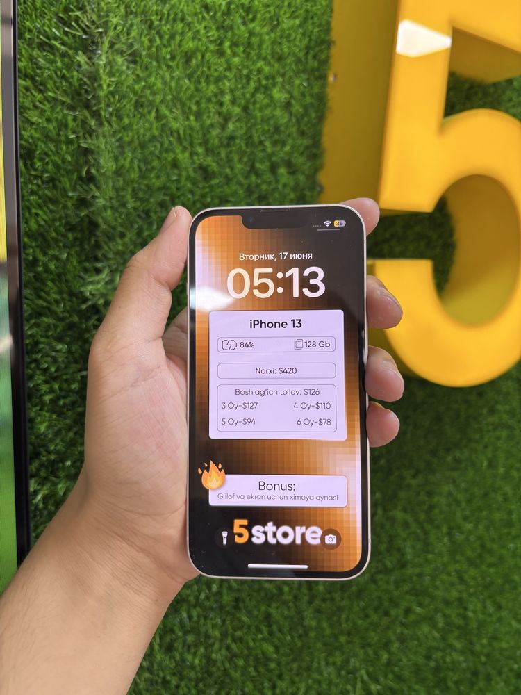 Iphone 13 2 oyga 0% bo’lib tolash