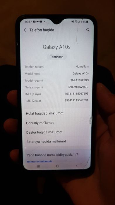 Samsung A10S 32gb