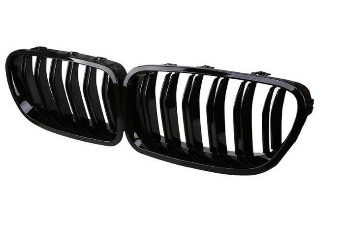 Бъбреци Решетки За БМВ / BMW F10 F11 Черен Гланц Лак М5 Тип След 2010