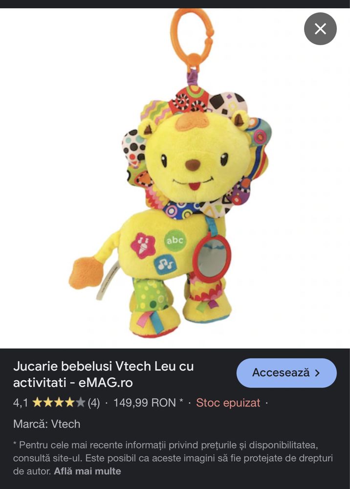 Jucarie bebelusi Vtech Leu cu activitati