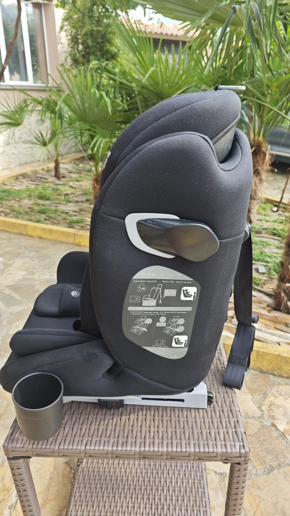 Стол за кола Cangaroo - Force, i-Size, IsoFix , 76-150 cm, черен