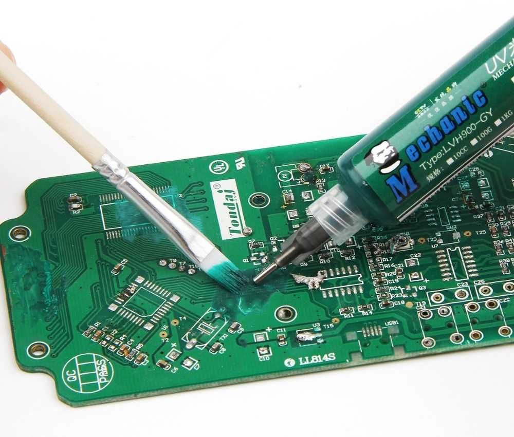 Lipire UV masca BGA PCB reparatii trasee placi de baza