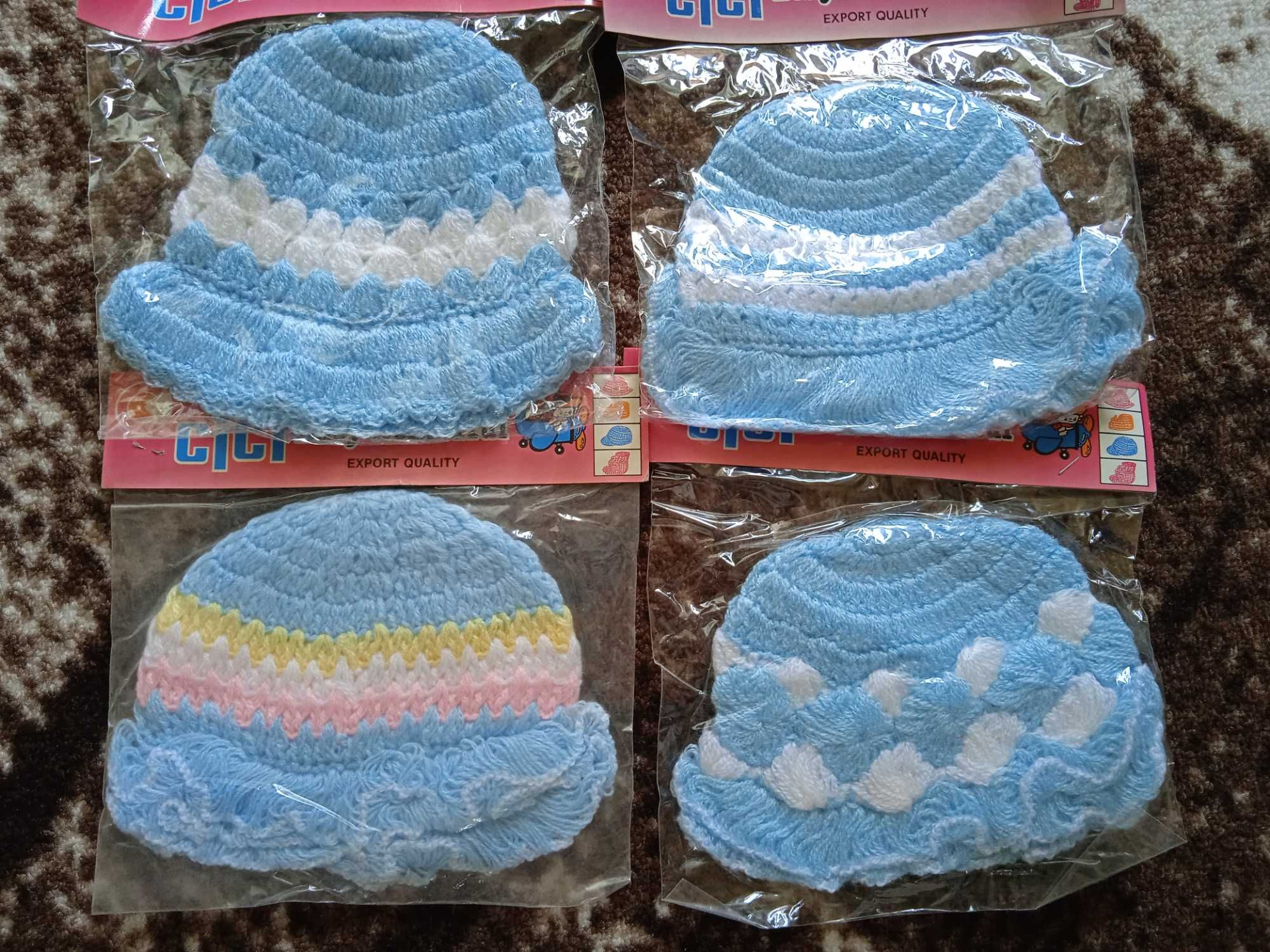 Бебешки плетени шапки