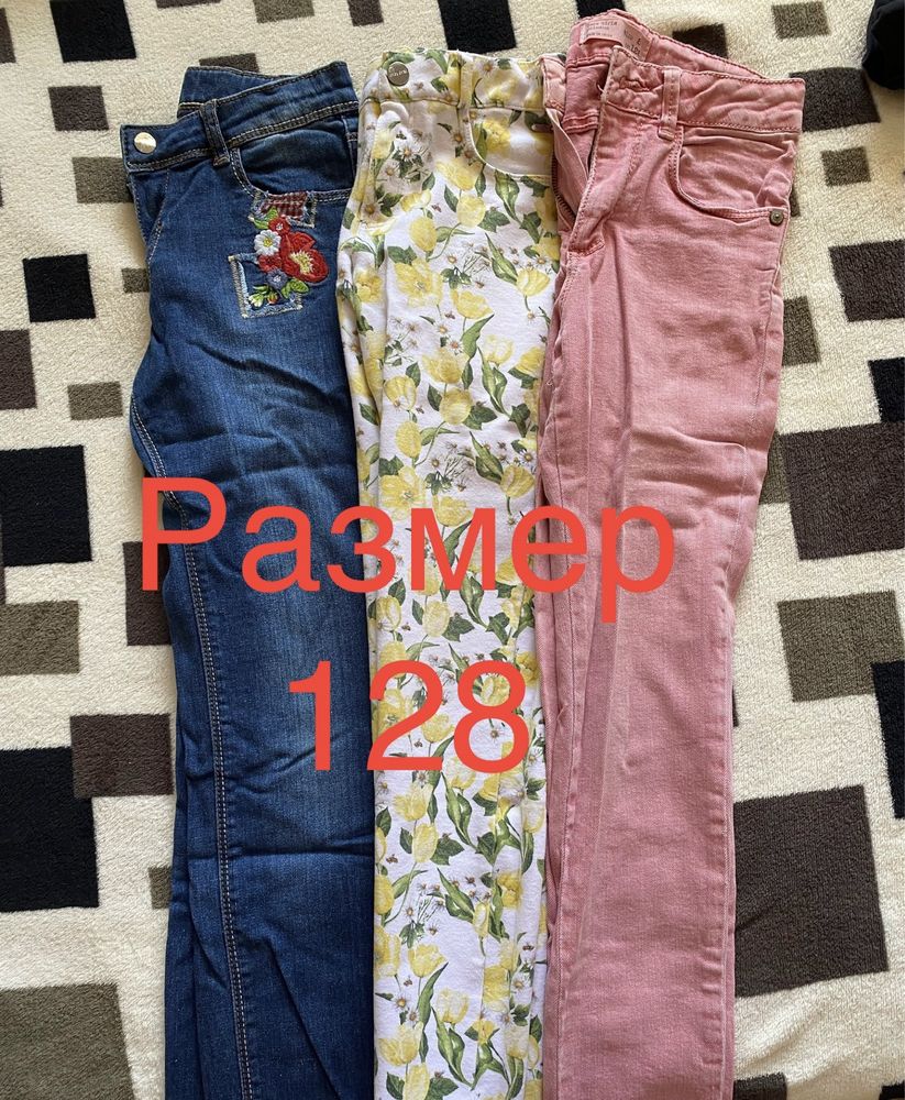 Дрехи за момиче р-р 128 и сет р-р 116