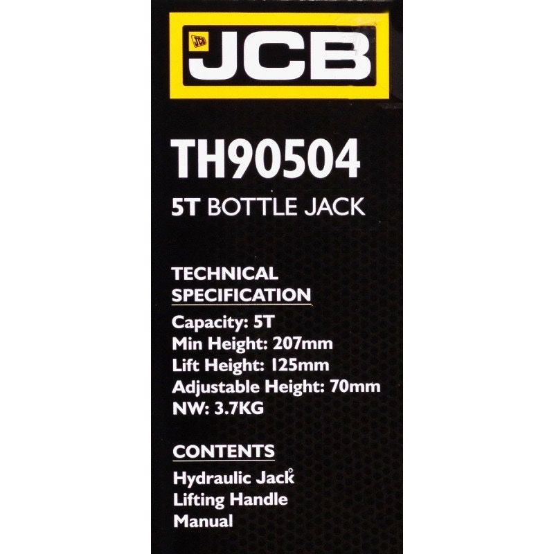 Хидравличен крик JCB ТH90504, тип бутилка, 5т