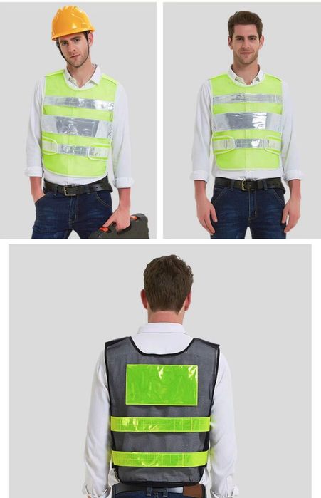 Светоотражающий жилет для работы на дороге и в
санитарии
