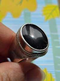 Красив сребърен пръстен с Черен Оникс