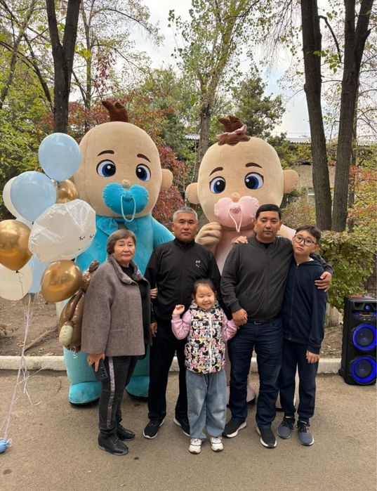 Баннер Happy brithday Шарики гели белая умка медведь Пупсики Аниматор