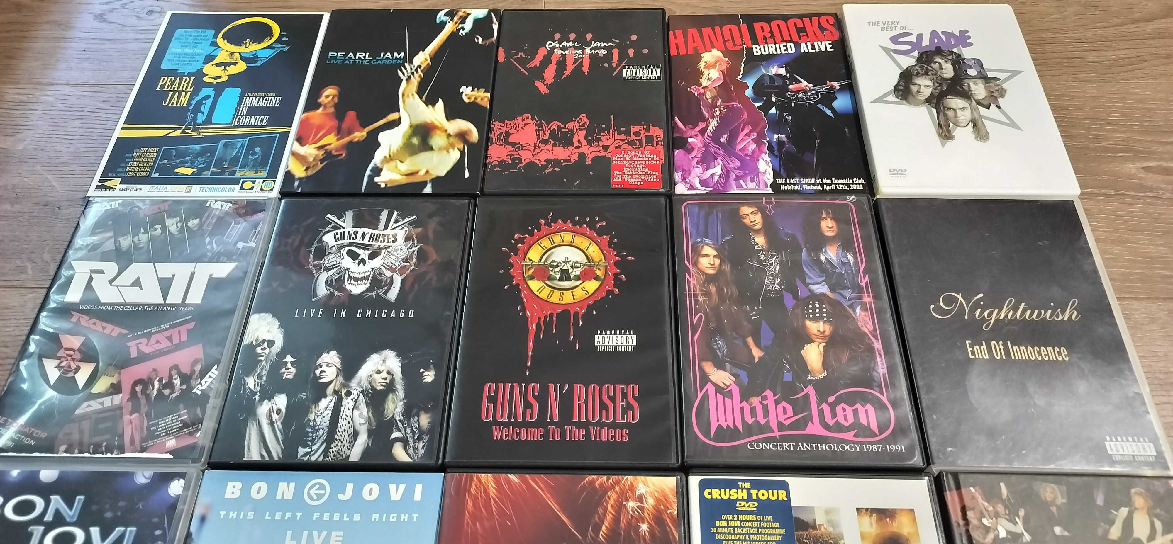 Colectie DVD-uri hard rock Bon Jovi, Scorpions, Guns N' Roses etc