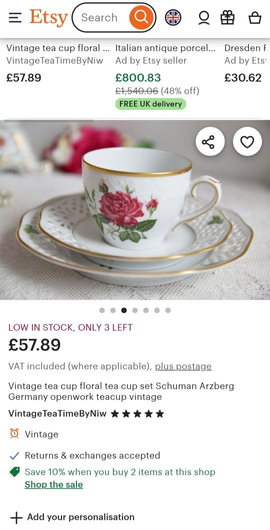 Set de colecție porțelan Schumann Arzberg – Rosa Indica Cruenta No. 1