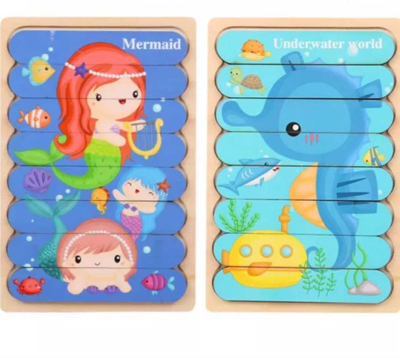 Двустранни Дървени пъзели