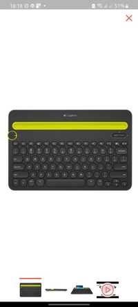 Клавиатура Logitech Multi-Device Keyboard K480 Bluetooth черный