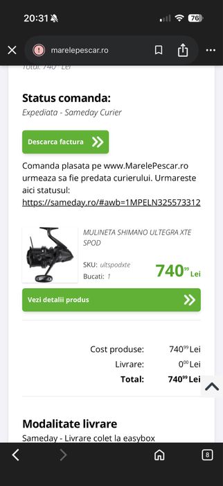 Mulinete Shimano Ultegra Spod XTE, lansete Delphin Arzenal LongShot