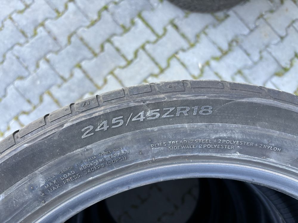 4бр Летни Гуми Hankook 245/45/18 DOT0122