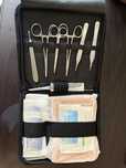 Set complet chirurgie / sutură – instrumente + fire sterile
