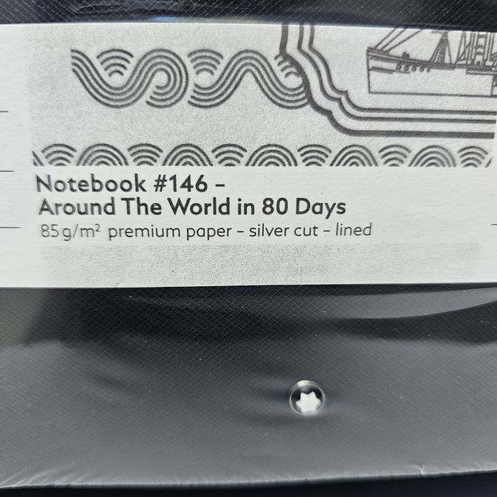 Agenda Montblanc si pix  -ed Ocolul pamantului in 80 zile- negru