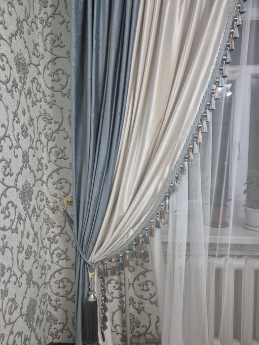 Шторы с тюлью в зал