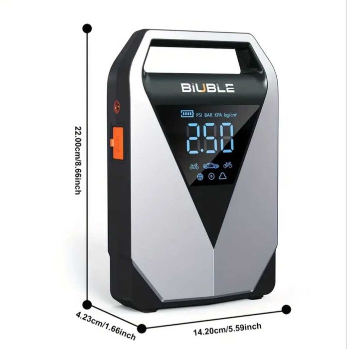 Автомобилен Стартер BIUBLE (Модел LD12) 8000A с Въздушен Компресор