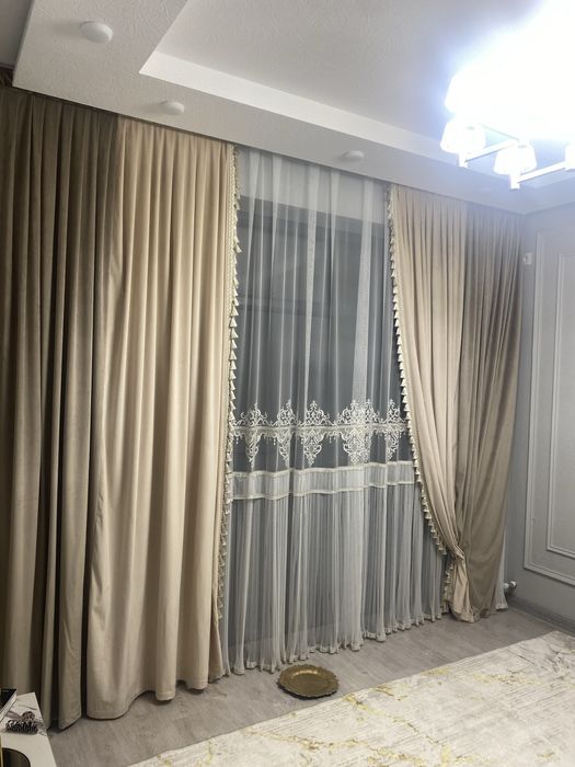 Портьеры бархат комбинированные